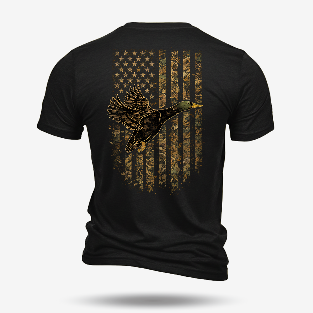 American Flag Camo Duck Tee