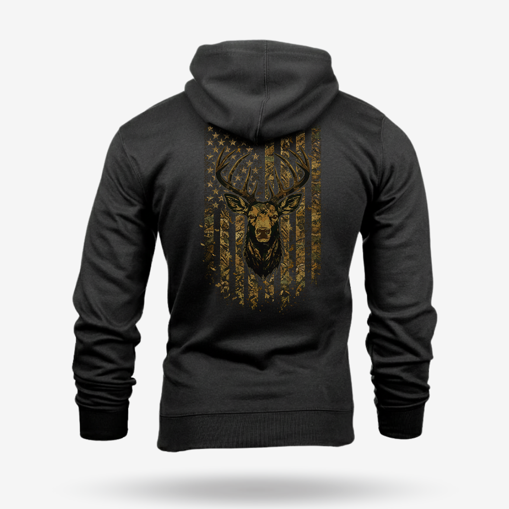 American Flag Camo Buck Hoodie