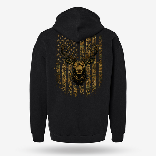 American Flag Camo Buck Hoodie