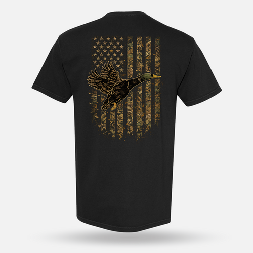 American Flag Camo Duck Tee