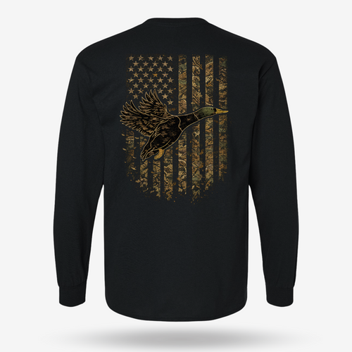American Flag Camo Duck Long Sleeve