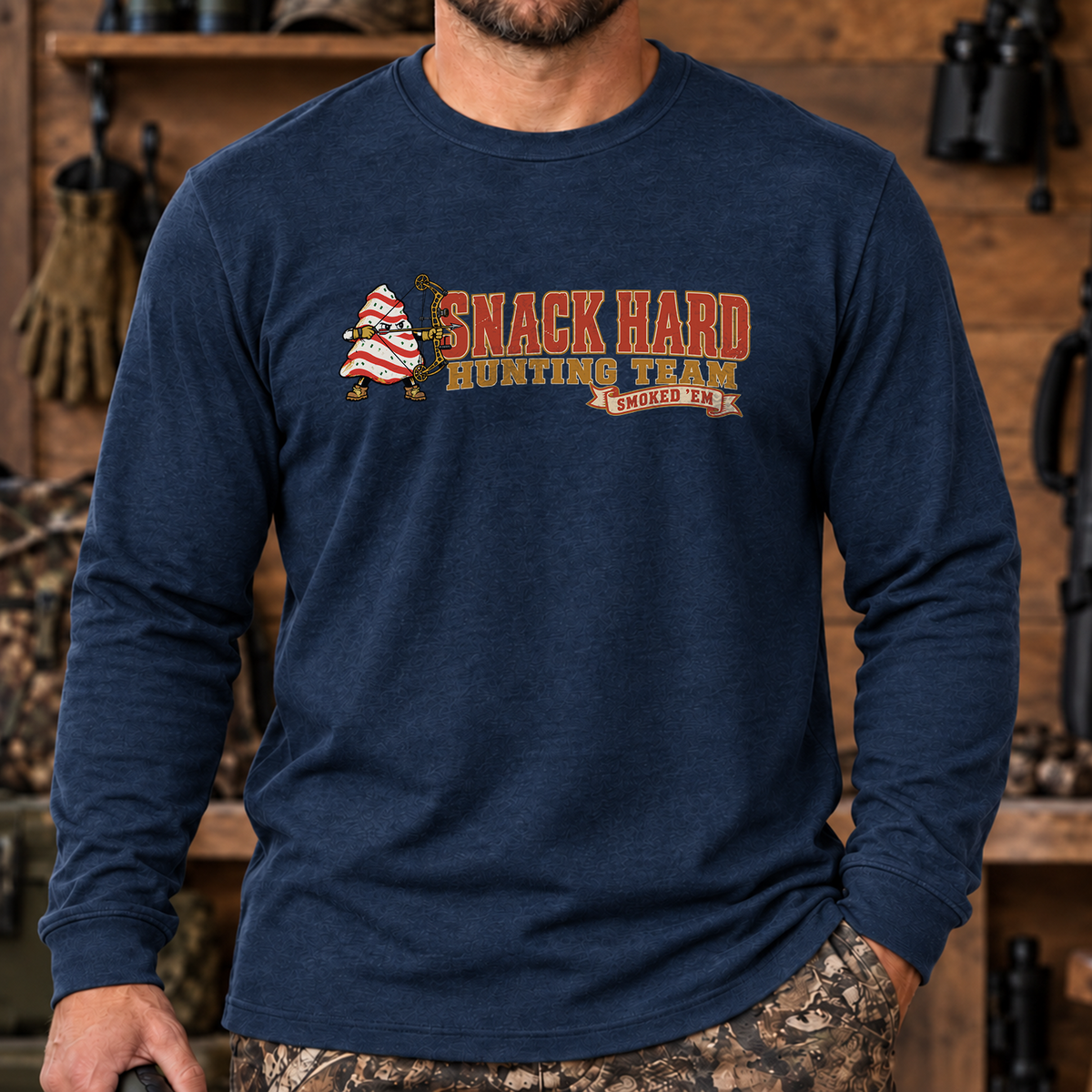 Snack Hard Hunting Team (Bow) Long Sleeve