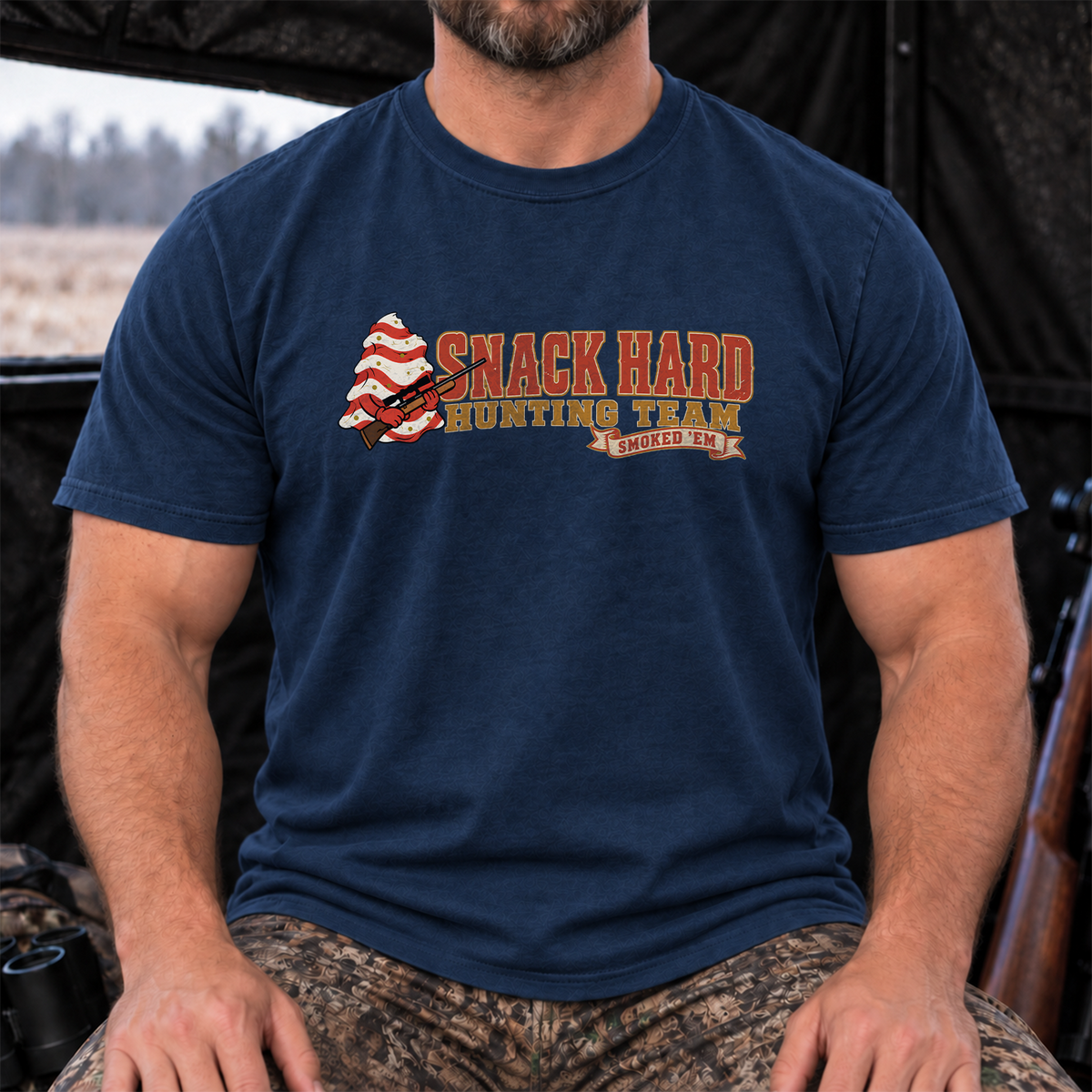 Snack Hard Hunting Team Tee